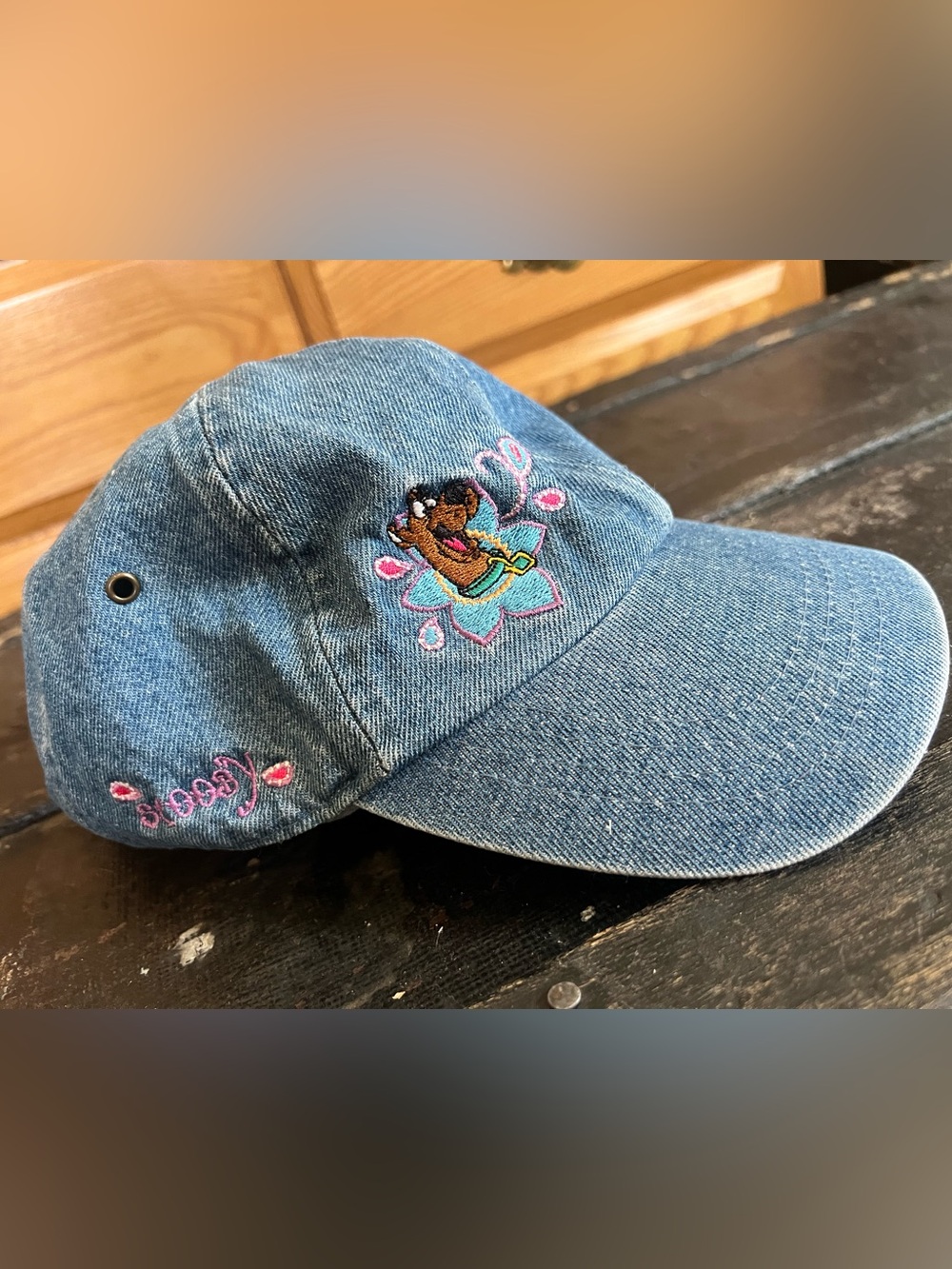 Vintage Scooby Doo Denim Kids Baseball Hat Embroidered 1990’s Cartoon Network